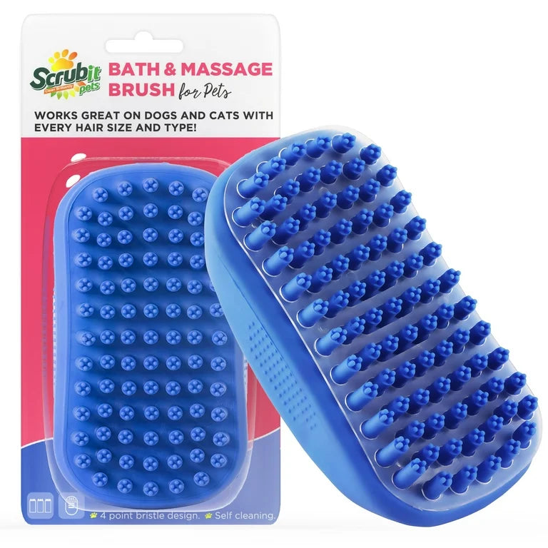 2 in 1 Pets Bath Massage Brush